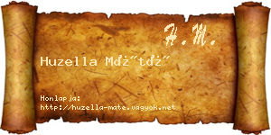 Huzella Máté névjegykártya
